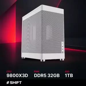 주연테크 시프트 CG3v9800X3D 화이트 AMD 라이젠7 9800X3D 반본체