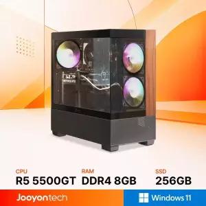 주연테크 홈오피스 D6v55GW 블랙 AMD 라이젠5 5500GT 내장그래픽 윈도우11 홈 사무용 컴퓨터