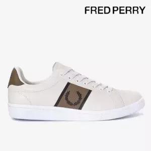 프레드페리 남여공용 FRED PERRY B721 레더 브랜드 웨빙 화이트 가죽 스니커즈 SFPU2336304 T352574011