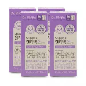 닥터파이토 덴티백 PRO 구강유산균 1g x 30정 X 4박스 I W