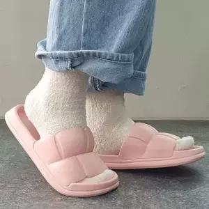 [라일리] Rly 여성용 뚱카롱 쿠션 슬리퍼 핑크