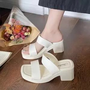 [라일리] Rly 키높이 여성 여름 슬리퍼 여성 통굽 슬리퍼 샌들