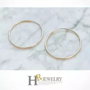 [호림쥬얼리]14K Gold 골드귀걸이 세련_예쁜(HR)14K 슬림 링 귀걸이(4cm)