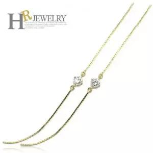 [호림쥬얼리]14K정품)히트(HR)14K 트윈비키 롱라인 귀걸이(9cm)