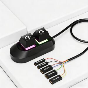 PC 전원 버튼 - 온/오프 재시작 스위치 홈 오피스 사이버카페 컴퓨터 케이스용 연장 코드  기계식 키
