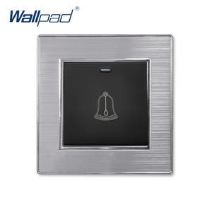 전등 스위치 초인종 재설정 실버 테두리 Wallpad 푸시 버튼 벽 16A AC110-250V와  스테인레스 스틸 패널
