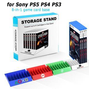 플스호환 게임 카드 베이스용 8-in-1 플스호환 디스크 CD 보관함 정리함 홀더용 브래킷 맞춤형 디스플레이