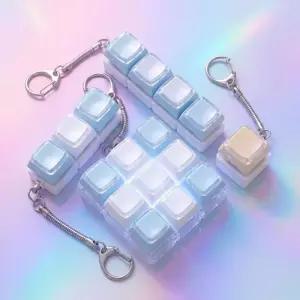 키캡 LED 불빛 키링 테트리스 아무 딸깍이 자동차