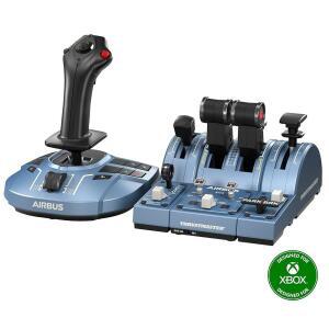 THRUSTMASTER TCA 캡틴 팩 X 에어버스 인체공학적 PC 복제품, 가능 호환 XBOX 및 스로틀 시리즈 플라이트 스틱 사분면 에디션, X|S와 사이드스틱 스로틀,
