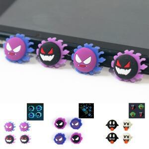 멋진 빛나는 유령 실리콘 소프트 엄지 스틱 그립 캡 조이스틱 스위치 용 보호 커버 Oled NS Lite Joy-con