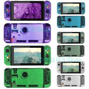 6색 Nintend Switch DIY 교체 하우징 쉘 게임 콘솔 및 Joycon 액세서리 용 투명 케이스