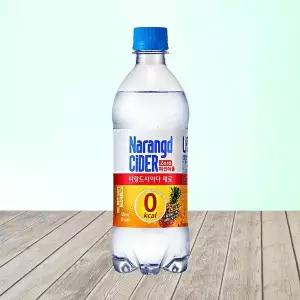 [하프클럽/기타]나랑드 사이다 제로 파인애플 500ml x 24 PET/음료수