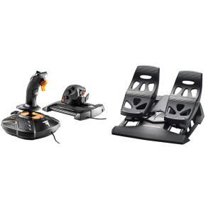 THRUSTMASTER TFRP 방향타 페달 및 T16000M 인체공학, 컨트롤러, PS4, PC, PC용 페달, HOTAS XBOX 조이스틱, FCS (USB, 비행 ONE)