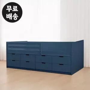 레나 침대 프레임 2단 서랍형 슈퍼싱글(SS) 네이비