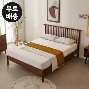 시드 원목 고무나무 침대프레임 평상형(A형/퀸사이즈)