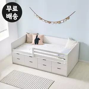 레나 침대 프레임 2단 서랍형 슈퍼싱글(SS) 화이트
