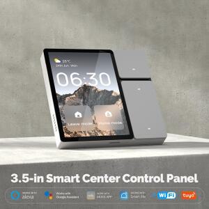 투야 와이파이 스마트 홈 중앙 컨트롤패널 지그비 벽 스위치 자동화 LCD 스크린 IR 리모컨 3.5 인치