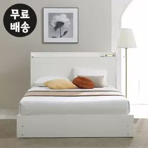 디베 수납형 침대프레임 2인 평상형(퀸사이즈/화이트)