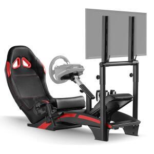 TV 모니터 스탠드가 있는 RACGT 레이싱 /GT 스러스트햄스터 레이서, 시뮬레이터 /G29 /G923), T300RS FANATEC /CLUBSPORT CSL /TS-XW 휠 /TS-PC /DD)+ DD PRO 콕핏(G /G920