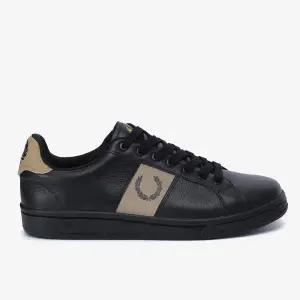 프레드페리 FRED PERRY 남성 블랙 스니커즈 B721 레더 브랜디드 웨빙 SFPM2416304U78SFPM2416304U782573868