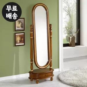 명 엔틱 화장대 거울 전신 수납 스탠드 원목 가구