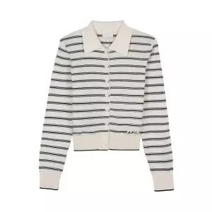 (APC) SS26 여성 스트라이프 폴로 가디건 COHLP F22320 TAT