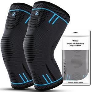 1Pcs 압축 무릎 지원 슬리브 탄성 패드 중괄호 스프링 체육관 스포츠 보호대 농구 하이킹 다리