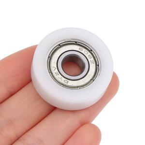 사출 성형 나일론 코팅 베어링 휠 608 롤러 트랙 레일 도르래 문짝 창문 8x30x10mm 1PC