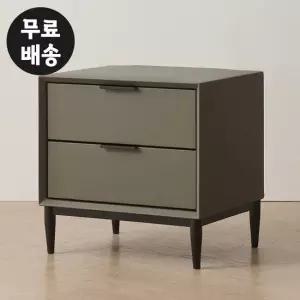 벨로 가죽 침대 협탁 2단 쇼파 테이블 서랍장(그레이)