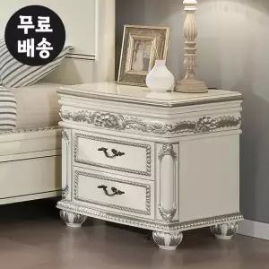 뉴엔 마호가니 원목 침대 협탁 2단 서랍장 침대 수납