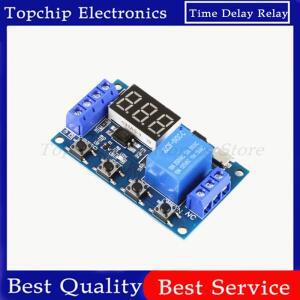 DC 12V 24V 듀얼 MOS LED 디지털 시간 지연 릴레이 트리거 사이클 타이머 스위치 회로 기판 타이밍 제어 모