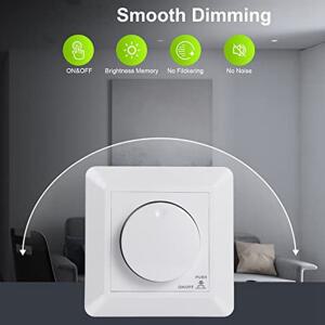 호환 LED 조광기 스위치  조도할로겐용 플러시 마운트 5-300 W 위상 제어