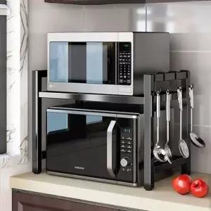 전자레인지 선반 길이조절 수납장 에어프라이어 주방 선반