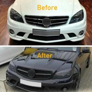 호환 메르세데스 벤츠 C 클래스 W204 AMG 2008-2014 프론트 범퍼 그릴  ABS 플라스틱 후드 메쉬 커버 교체
