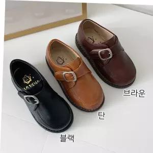 아동슬립온 남자 어린이 구두 편한 로퍼 찍찍이 가죽