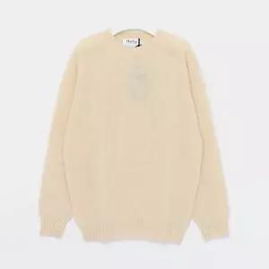 [할리오브스코틀랜드]할리오브스코틀랜드 26FW 쉐기독 클래식 울 남성 니트 M3834 7 SHAGGY VANILLA