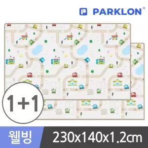 파크론 2장 타요 넘버로드 웰빙 놀이방매트 230x140x1.2cm