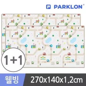 파크론 2장 타요 넘버로드 웰빙 놀이방매트 270x140x1.2cm