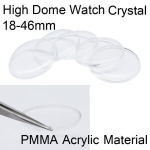 1mm 두께 뚜껑 모양의 높은 돔 아크릴 시계 크리스탈 - 46mm 유리 수리 부품 도매