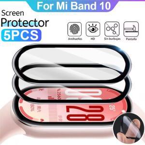 Xiaomi Mi Band 10 용 1-5PCS 화면 보호기 NFC 액세서리 곡선 전체 범위 필름