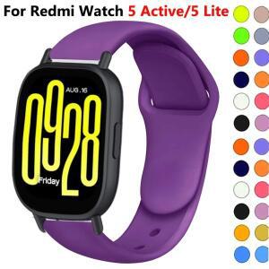 Xiaomi Redmi Watch 5 용 실리콘 스포츠 스트랩 Lite 액티브 라이트 밴드 통기성 Correa 22mm 시계