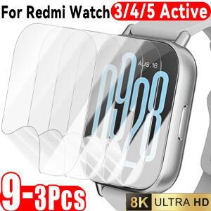 Redmi Watch 3 4 5 용 3-9pcs 하이드로 겔 필름 Active HD 커버 투명 화면 보호기 소프트