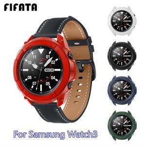 FIFATA PC 커버 스마트 시계 케이스 쉘  갤럭시 3 41mm 보호 프레임 베젤 링이있는
