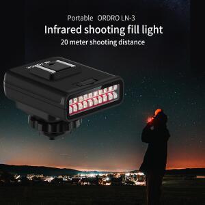 호환 Ordro LN-3 카메라 조명  적외선 야간 투시경  IR 사진 램프  DSLR 브이로그용