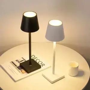 LED 책상 램프 충전식 테이블 3단계 조광 바 레스토랑 분위기 무선 터치 방수 조명