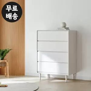 루나 화이트 4단 서랍장 옷 체스트 서랍 안방 800