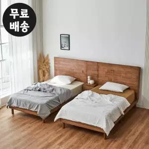 코제 원목 트윈 침대프레임 슈퍼싱글(2통+협탁1개)