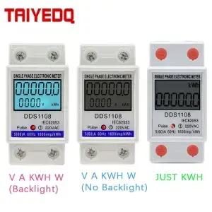 백라이트 유무에 관계없이 멀티미터 디지털 전기 에너지 전력계 KWH V A W 단상 AC 230V 50/60Hz