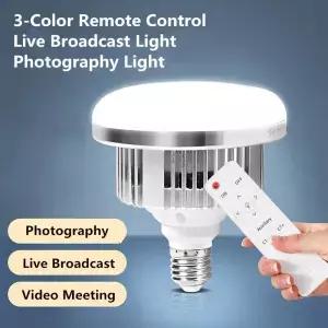 85W LED 사진 조명 전구 E27 기본 램프 원격 제어 디밍이 가능한 일광 스튜디오 소프트박스