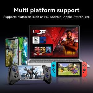 호환 BSP D11 텔레스코픽 게임 컨트롤러 안드로이드 iOS PS4 스위치 IP용 터보/6축 자이로/진동 기능 RGB